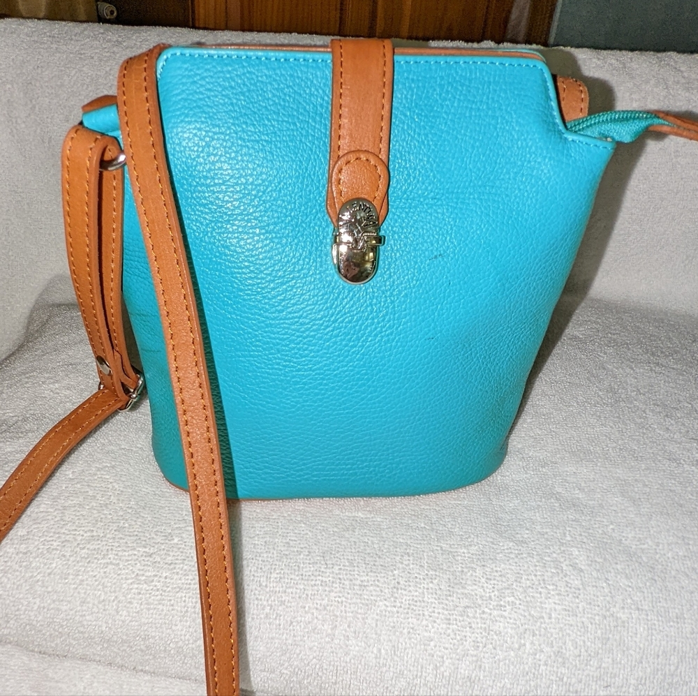 Valentina soft pebbled leather crossbody bag.